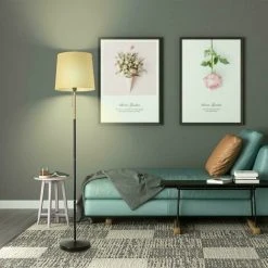 MVPOWER Lampadaire Lampadaires Fer Forgé Abat-jour Lin Lampadaire Salon -Lampadaire Soldes 2022 52074723 4