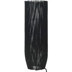 Topdeal Lampadaire Sur Pied Osier Noir 84 Cm E27 FF289606_FR