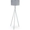 Relaxdays Lampe Sur Trois Pieds, Décorative, Interrupteur, Lumière Indirecte, Lampadaire De Salon, HlP:150x51x51cm,gris
