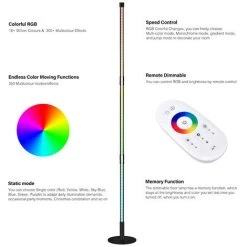 MERKMAK Lampadaire RGB , LED Dimmable , Lampadaire Amovible , Decoration Nordique Lampadaires , Pour Salon Et Salle A Manger -Lampadaire Soldes 2022 52477804 3
