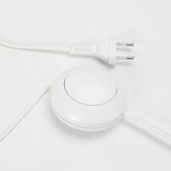 LICHT-ERLEBNISSE Lampadaire Trépied En Bois Avec Abat-jour En Tissu Blanc Au Design Scandinave Moderne Avec Petite Table - Bois, Blanc -Lampadaire Soldes 2022 52555584 4