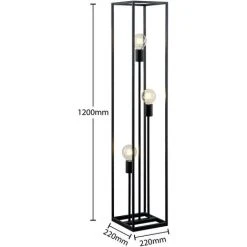 LINDBY Lampadaire 'Krisha' En Métal Pour Salon & Salle à Manger - Noir -Lampadaire Soldes 2022 53056892 4