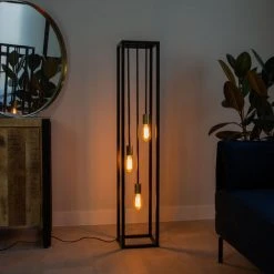 DIMEHOUSE Coen Lampadaire Industriel 3 Ampoules Métal - Noir -Lampadaire Soldes 2022 53547541 3