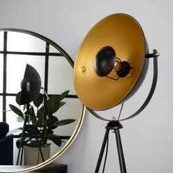 DIMEHOUSE Fallon Lampadaire Industriel Métal Doré - Noir -Lampadaire Soldes 2022 53547693 3