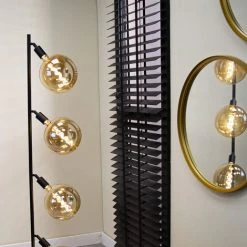 DIMEHOUSE GLENN Lampadaire Industriel Métal 4 Ampoules - Noir -Lampadaire Soldes 2022 53547794 3