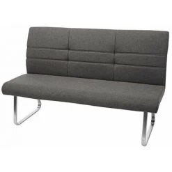 NOVA Banc De Banc Pour Salle à Manger 3 Places En Acier Inoxydable Assis Dans Le Tissu