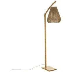 Atmosphera - Lampadaire Arc En Bambou H 158 Cm - Beige