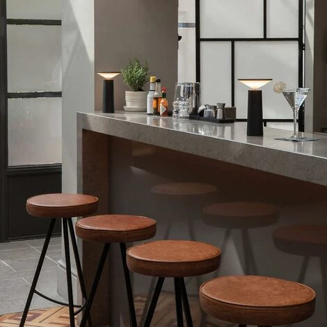 MONLY Lampe De Table Led Sans Fil, Lampe De Bureau Rechargeable Usb, Lampe De Chevet Tactile Sans Fil Dimmable, 3 Couleurs, Pour Intérieur/Extérieur, Restaurant, Bar, Ip54, Noir 5 MONLY Lampe De Table Led Sans Fil, Lampe De Bureau Rechargeable Usb, Lampe De Chevet Tactile Sans Fil Dimmable, 3 Couleurs, Pour Intérieur/Extérieur, Restaurant, Bar, Ip54, Noir – Image 3