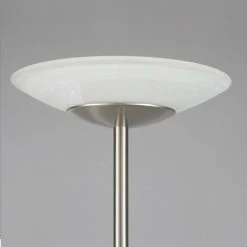 LINDBY LED Lampadaire à Intensité Variable 'Ragna' En Verre Pour Salon & Salle à Manger - Blanc Albâtre, Nickel Satiné -Lampadaire Soldes 2022 5447340 4