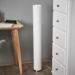 LAMPENWELT LED Lampadaire à Intensité Variable 'Mirella' Pour Salon & Salle à Manger - Blanc, Nickel Satiné -Lampadaire Soldes 2022 5447485 3