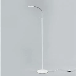 LINDBY LED Lampadaire 'Milow' Pour Salon & Salle à Manger - Blanc, Chromé -Lampadaire Soldes 2022 5447622 4