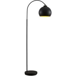 LINDBY Lampadaire 'Minali' En Métal Pour Salon & Salle à Manger - Noir