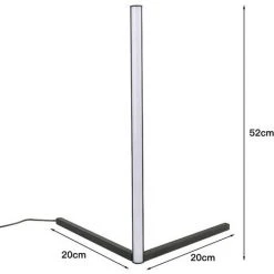 OOBEST Lampadaire LED, 7W 220V Lampe Salon Avec Télécommande, RGB Lampadaire Salon Sur Pied D'angle Lampe Couleurs Réglable Pour Chambre Salon, Bas à Angle Droit, Noir -Lampadaire Soldes 2022 55152045 3