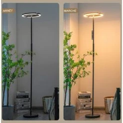 COSTWAY Lampadaire Dimmable 4 Température De Couleur 3000K -6000K Télécommande Tactile Double Contrôle Minuterie 1H Fonction Mémoire -Lampadaire Soldes 2022 55274351 5