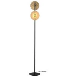 OZAIA Lampadaire Style Art Déco En Métal HOVY - H. 155 Cm - Doré Et Noir - Doré -Lampadaire Soldes 2022 55882128 3