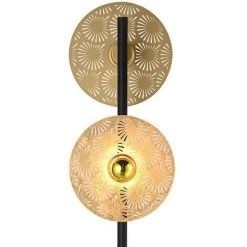 OZAIA Lampadaire Style Art Déco En Métal HOVY - H. 155 Cm - Doré Et Noir - Doré -Lampadaire Soldes 2022 55882128 5