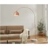 OZAIA Grand Lampadaire Arc Style Art Déco OMBRAGE - Métal Et Marbre - H. 180 Cm - Cuivré - Cuivré -Lampadaire Soldes 2022 55884372 1