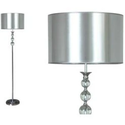 PASCAL MORABITO Lampadaire NOLITA En Métal Et Cristal - H.159 Cm - Argenté