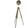 Lampadaire Industriel Trépied En Pin H150cm Bronze - Bronze - SILUMEN