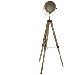 Lampadaire Industriel Trépied En Pin H150cm Bronze - Bronze - SILUMEN