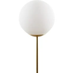 FALSE Lampadaire Métal Or 22x22x135cm - Blanc - Or - SILUMEN -Lampadaire Soldes 2022 56328628 3