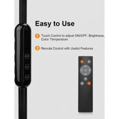 Randaco 12W LED Lampada Da Pavimento A Collo Di Cigno Con Telecomando, Dimmerabile 3 Temperature Di Colore Orientabile Lampada A Stelo Con Modalità Notte Per Soggiorno Camera Da Letto Lettura -Lampadaire Soldes 2022 56393729 5