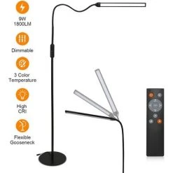 Randaco Lumière Enterrée Bureau Cou Flexible LED Dimmable Salon Liseuse Lumière Enterrée Bureau