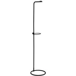 Atmosphera - Pied De Lampe Lampadaire Avec Porte Plante Pour Extérieur En Métal Noir H160 Cm - Noir