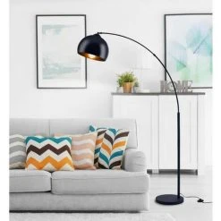 Paris Prix - Lampadaire Arc Design "laurel" 170cm Noir -Lampadaire Soldes 2022 57075459 5