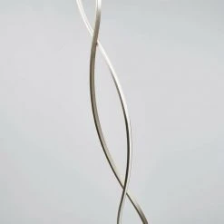 LAMPENWELT LED Lampadaire 'Bobi' En Aluminium Pour Salon & Salle à Manger - Nickel Mat, Blanc -Lampadaire Soldes 2022 5733107 4