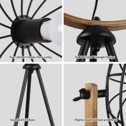 OSASY Lampadaire Design Industriel Metal Filaire Ampoule E27 40 W Max. 58cm*58cm*150cm,Éclairage Intérieur/décoration -Lampadaire Soldes 2022 57334236 4