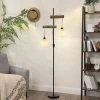 Lampadaire Sur Pied En Bois,corde Et Métal Noir, Osasy Luminaire Moderne Lampe De 169 Cm De Haut Dans Un Chambre Vintage,Lampe De Salon Avec Interrupteur, 2* E27 Douille(max. 60 Watt） -Lampadaire Soldes 2022 57334239 1