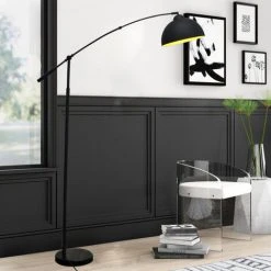 OSASY Lampadaire En Métal Pour Salon & Salle à Manger - Noir, Doré, Hauteur Réglable -Lampadaire Soldes 2022 57334244 3