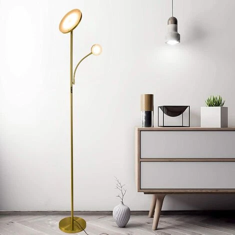 OSASY LED Dimmable Lampadaire Eclairage Indirect Moderne,avec Télécommande -2 Leds Lampe Sur Pied Luminosité Réglable, - Éclairage Intérieur - Salon I Chambre I Cuisine I Salle à Manger - Bronze/gold 7 OSASY LED Dimmable Lampadaire Eclairage Indirect Moderne,avec Télécommande -2 Leds Lampe Sur Pied Luminosité Réglable, - Éclairage Intérieur - Salon I Chambre I Cuisine I Salle à Manger - Bronze/gold – Image 5