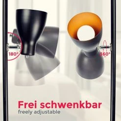 Osasy Lampadaire Réglable En Forme D'arbre En Métal, Noir, Doré, Douille E27 Max. 25 W | 3 Lampes | 166 Cm -Lampadaire Soldes 2022 57334247 2