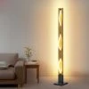 OSASY Lampadaire LED Blanc Chaud Spirale Moderne Unique,luminaire Ondulé Idéal Pour Une Chambre, Un Salon Ou Une Salle à Manger, Lampe Sur Pied Design Bois Naturel En Métal Éclairage Intérieur Décoration -Lampadaire Soldes 2022 57334249 1