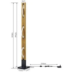 OSASY Lampadaire LED Blanc Chaud Spirale Moderne Unique,luminaire Ondulé Idéal Pour Une Chambre, Un Salon Ou Une Salle à Manger, Lampe Sur Pied Design Bois Naturel En Métal Éclairage Intérieur Décoration -Lampadaire Soldes 2022 57334249 3