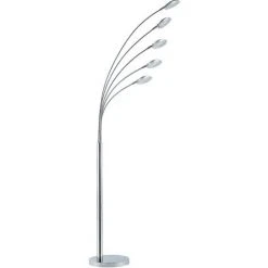 AUTRE Lampadaire Sur Pied En Métal Chromé 5 Spots LED Orientable 25W Avec Interrupteur -Lampadaire Soldes 2022 57763095 3