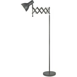 AUTRE Lampadaire Sur Pied Industriel Bras Articulé Orientable En Métal Compatible LED Avec Interrupteur