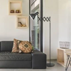 AUTRE Lampadaire Sur Pied Industriel Bras Articulé Orientable En Métal Compatible LED Avec Interrupteur -Lampadaire Soldes 2022 57763100 3