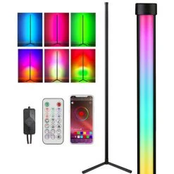 SWAGX Lampadaire D'angle Design RVB USB Avec Télécommande Et Contr?le D'application 150cm -Lampadaire Soldes 2022 57779143 5