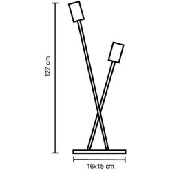 Paco Home Lampadaire Lampe De Bureau Lampe LED Salon Vintage Rétro Design Industriel E27  Lampadaire Bambou,  Sans Source -Lampadaire Soldes 2022 57792559 5