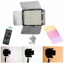 LANGRAY Luminosité Réglable Du Panneau Lumineux Vidéo LED 5500K Avec 3 Couleurs Pour Appareil Photo Canon Nikon Sony DSLR DV, Modèle : Noir -Lampadaire Soldes 2022 58139268 3