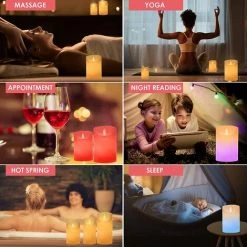 LTS FAFA Lumières LED 3pcs Blanc Chaud Et Multicolore Véritable Alimenté Par Batterie Avec Minuterie Télécommande Pour Décor De Mariage Intérieur Et Extérieur -Lampadaire Soldes 2022 58255405 4