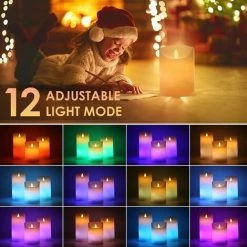 LTS FAFA Lumières LED 3pcs Blanc Chaud Et Multicolore Véritable Alimenté Par Batterie Avec Minuterie Télécommande Pour Décor De Mariage Intérieur Et Extérieur -Lampadaire Soldes 2022 58255405 5