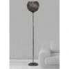 COTECOSY Lampadaire Willow H140cm Métal Et Jute Noir Et Or - Noir