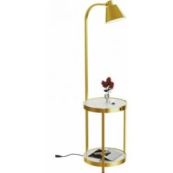 UNHO Lampadaire Sur Pied Salon Chambre Table D'Appoint USB Lampe De Lecture Avec Abat-jour - 155 X 40 Cm