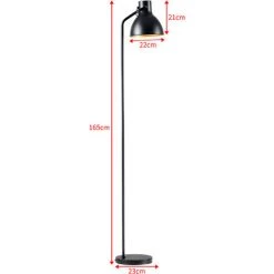 Lampadaire Belfast à Abat-jour Réglable E27 Hauteur 165 Cm Noir [lux.pro] -Lampadaire Soldes 2022 59215751 3