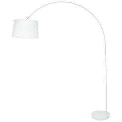 LUCE AMBIANTE DESIGN Lampadaire DREAM 1xE27 ø204cm En Métal Et Abat-Jour Tissu Blanc