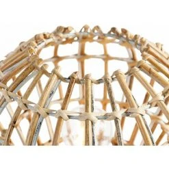 QAZQA Diamondcanna - Lampe De Table Rustique - 1 Lumière - Ø 26 Cm - Naturel - Rustique - Éclairage Intérieur - Salon I Chambre I Cuisine I Salle à Manger - Naturel -Lampadaire Soldes 2022 59452694 3